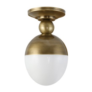 OEM/ODM Copper Modern Minimalist <b>Globe</b> Ceiling Light American Simple Golden Ball <b>Glass</b> Flush Mount Light for Corridor Hallway - Product Image 3