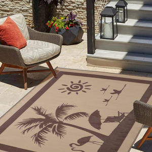 Tapis d'extérieur tissé réversible antidérapant résistant aux intempéries en PP, à poils longs, avec boucles aux coins, pour <span class=keywords><strong>voyage</strong></span> et prière - Product Image 3