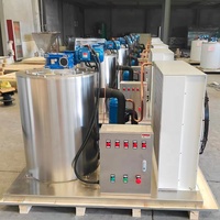 Machine à glace de 1 tonne pour les entreprises/l'industrie, machine à glace en flocons pour eau douce/eau salée |   Refroidissement par air, contrôle facile