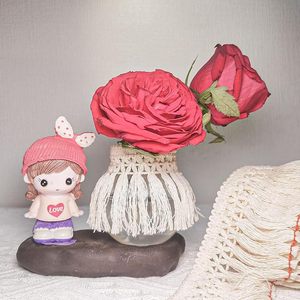 6Cm Rộng Màu Trắng Boho Tua Rìa Trim Trong 100% Bông Bead Cho May May Điện Thoại Di Động Nhà Dệt Trang Trí Rèm - Product Image 6