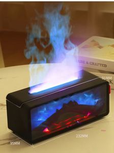เครื่องเพิ่มความชื้นในอากาศรูปเตาไฟ Home Creative Bonfire ขนาด 200 มล. พร้อมไฟ LED สีสันสดใสและรีโมทคอนโทรล - Product Image 5