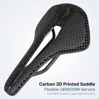 Selle de vélo ergonomique respirante en fibre de carbone imprimée en 3D, à structure alvéolée, personnalisée, directement de l'usine, pour VTT et vélo de route