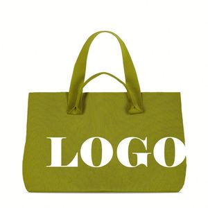 Bolsas de Mano Tejidas con Logotipo Personalizado de Fábrica, Bolsas de Compras Reutilizables y Duraderas, Bolsa Gigante para Compras, Yoga y Trabajo - Product Image 1