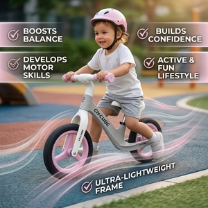 Vélo d'équilibre pour enfants OEM personnalisé de 12 pouces, guidon monobloc en nylon, cadre intégré, vélo d'apprentissage pour tout-petits, vente en gros - Product Image 4