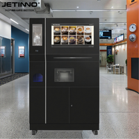 Distributeur automatique de café glacé Jetinno JL560, écran tactile 27'', entièrement automatique, avec couvercles automatiques