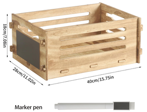 Petites mini-caisses rustiques en bois et métal, style moderne et épuré, pour la maison et la salle de bain, à finir soi-même - Product Image 6