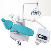 Fauteuil dentaire Buffalo entièrement électrique avec commande de valve, chauffage, crachoir, visionneuse de radiographie et éclairage LED pour interventions