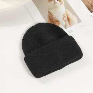 Häkeln Kaschmir gestrickte Mützen Hut hergestellt Strick Bulk Winter mützen süße Angora Maschine für Männer Woll mütze