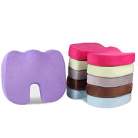 Siège en mousse à mémoire de forme haute densité, tricoté, en forme de U, pour massage des fessiers et soulagement des douleurs lombaires, idéal pour la maison, l'hôtel, le bureau et la cuisine (OEM)