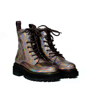 Botines personalizados 2024 para mujer, diseño de fábrica, brillo brillante, Sexy, estilo Doctor Martin, impermeable, para fiesta de noche, caja empaquetada - Product Image 5