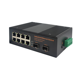 สวิตช์แปลงสัญญาณอีเธอร์เน็ตอุตสาหกรรมขายดี 2 SFP ไฟเบอร์ 8 RJ45 20/40/80 กม. สวิตช์แปลงสัญญาณอุตสาหกรรม - Product Image 1