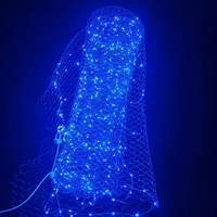 Lustre de mariage en filet lumineux, décoration de scène moderne, lampe suspendue LED, lustres en forme de gypsophile