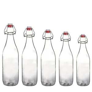 500ml di birra Flip Top Swing Top bottiglia di vetro per bere vino bottiglia di acqua bottiglia di vetro altalena con coperchio ermetico tappo