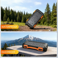 Banque d'alimentation portable solaire Alecter en ABS 20000mAh avec charge sans fil, lampe LED (100 LM) et moteur 10W pour le camping d'urgence en extérieur
