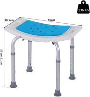 Chaise de douche, tabouret de bain, siège réglable en hauteur, banc de bain avec siège rembourré pour personnes âgées, capacité 150 kg