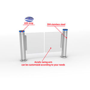 ACS AUTO supermarché Double/simple mouvement balançoire barrière tourniquet porte technologie de reconnaissance des visages acier inoxydable IP54 - Product Image 3