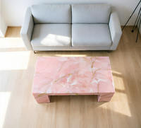 Table basse en onyx rose Newstar, meubles de salon modernes, table basse en pierre, table basse en onyx de luxe