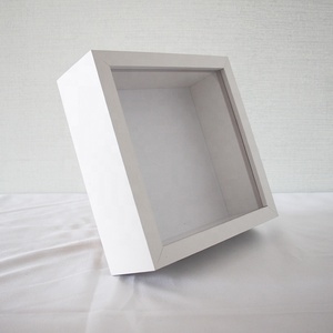 Échantillon gratuit Cadre de boîte à ombre de 8x8 6 cm de profondeur de couleur blanche avec <span class=keywords><strong>verre</strong></span> - Product Image 1