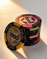 14g Crown Grain Clay Poker Chip Penjualan Panas Deluxe dan Berkualitas Tinggi Chip Poker Profesional yang Dapat Disesuaikan Custom Clay Crown Ears