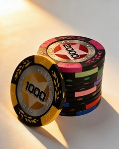 Jetons de poker en argile Crown Grain de 14g, vente chaude, de luxe et de haute qualité, personnalisables, jetons de poker professionnels en argile personnalisés Crown Ears - Product Image 3