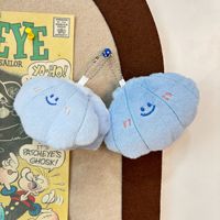 Porte-clés en peluche coquillage personnalisé mignon, poupée en peluche Kawaii représentant une faune marine avec miroir, pendentif de sac en peluche douce, breloque de sac à dos, cadeau
