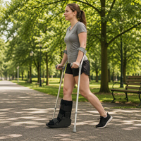 Botte orthopédique à coque rigide, vente en gros directe d'usine, avec airbags bilatéraux réglables pour un maintien stable du pied