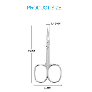 Tijeras Profesionales de Acero Inoxidable para Recortar Pestañas, Herramientas Curvas de Belleza para Estilizar Extensiones de Pestañas - Product Image 2