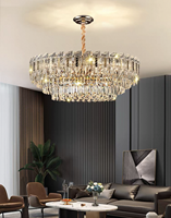Suspension en cristal nordique pour salon, luminaire LED moderne de luxe pour hôtel, villa, restaurant, suspension en cristal