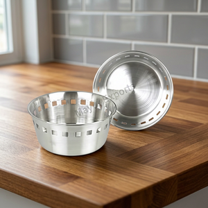 Mayur Exports Panier à fruits moderne en acier inoxydable, mini, rond, durable, en fil métallique, pour la cuisine, la salle à manger, les restaurants, les hôtels - Product Image 2