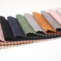 Tissu en faux daim 100% polyester avec envers en tricot fin pour chaussures, sacs et revêtements de canapé