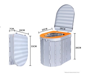 <span class=keywords><strong>Inodoro</strong></span> Portátil Plegable de Plástico Resistente para Exteriores, Seguro para Adultos, Viajes, Autocaravanas y Campamentos - Product Image 4