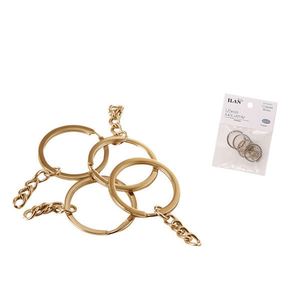 Portachiavi Iln con Catena in Oro 25mm, Confezione da 10 Pezzi - Product Image 1