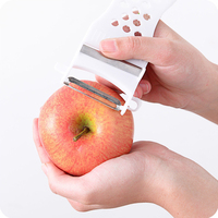 1 Stuk Handmatige Groente- en Fruit Schiller Draagbaar Keukenhulpmiddel Roestvrijstalen Lemmet Antislip Handvat Multifunctioneel Schilmesje