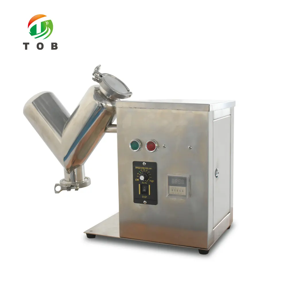 Li-ion pil yapımı için TOB 2L v-mikser kuru toz laboratuvar karıştırma makinesi