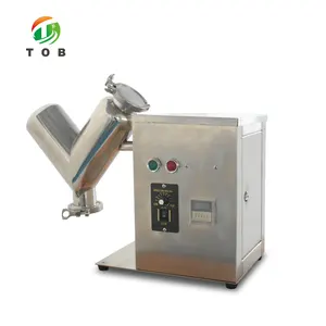 TOB mesin pencampur bubuk kering 2L v-mixer, laboratorium untuk pembuatan baterai Li-ion