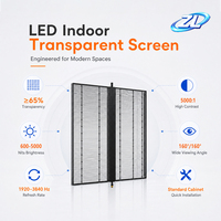 Écran LED transparent commercial d'intérieur P2.6-5.2, couleur pleine, modulaire, pour vitrine de magasin de vêtements, écran publicitaire dynamique
