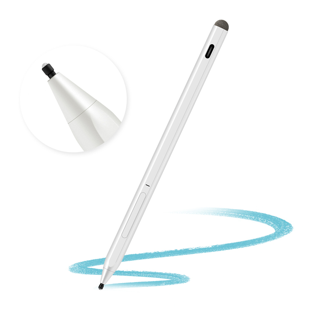 2-in-1 Design Active Stylus Pen MPP2.0 Protocol 4096 Levels Pressure Surface Pen Type C Charging Port Replaceable