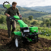 Mini Cultivador Manual con Accesorio de Arado, Aporcador y Cuchilla Rotativa para Jardín de Flores y Huerto