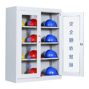 Steel Safety Helmet Cabinet 1800x1200x360mm Lockable Storage For Construction Site And Mine Workers Gray - Product Image 4