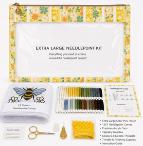 Pochette zippée extra large en PVC transparent <span class=keywords><strong>pour</strong></span> le rangement des aiguilles à broder, sac organisateur de projets imperméable avec fenêtre transparente - Product Image 2