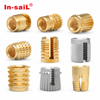 Inserts filetés légers en aluminium à visser et à sertir avec bride pour applications robotiques, drones, aérospatiales et pièces en plastique