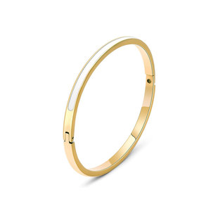 Wholesale 316L Stainless Steel 14k 18k Gold Plated Fashion <b>Bracelets</b> & <b>Bangles</b> Enamel <b>Bracelet</b> for Women - Product Image 4