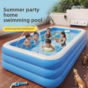 <span class=keywords><strong>Piscina</strong></span> Inflable Cuadrada para Uso Doméstico, Diseño Reforzado, Inflado en un Solo Paso, Apta para Adultos/Niños, Ecológica - Product Image 2