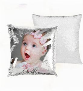 Sublimation Blanks <strong>Sequin</strong> Pillow Covers 16'' Reversible Flip <strong>Sequin</strong> <strong>Cushion</strong> Pillow Cases Glitter Decorative Personalized Gift - Product Image 2