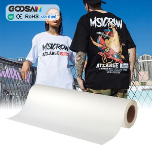 Hot Peel Instant Peel Single Side Matte Glossy Transferencia de calor fina 30cm 33cm 60cm PET DTF Glitter Film Roll para impresora DTF - Product Image 1