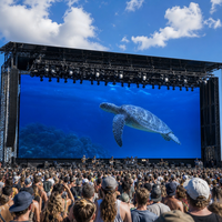 Mur vidéo LED extérieur P3.91 à louer 500x1000mm IP65 Écran LED couleur étanche à raccordement sans soudure pour festival de musique de grande envergure