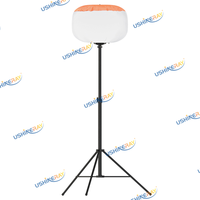 Tour d'éclairage LED gonflable pour chantier 800W, indice IP65, angle de faisceau 360°, intensité réglable pour éclairage nocturne