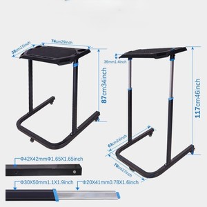 Mesa de entrenamiento multifuncional <span class=keywords><strong>para</strong></span> bicicleta, altura ajustable, mesa móvil <span class=keywords><strong>para</strong></span> ciclismo en casa, soporte <span class=keywords><strong>para</strong></span> entrenador de bicicleta de interior, estación de trabajo. - Product Image 4