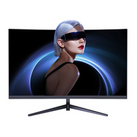 Monitor de Oficina Curvo de 32 Pulgadas, 1920*1080, 100 Hz, Panel MVA, Pantalla de Ordenador, Base Fija Negra, Venta al Por Mayor de Fábrica