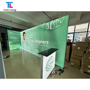 New Design Durable <b>Advertising</b> Equipment 20x8ft Aluminum SEG Fabric LED Portable Display Stand Trade Show Booth Backlit Wall - Product Image 6